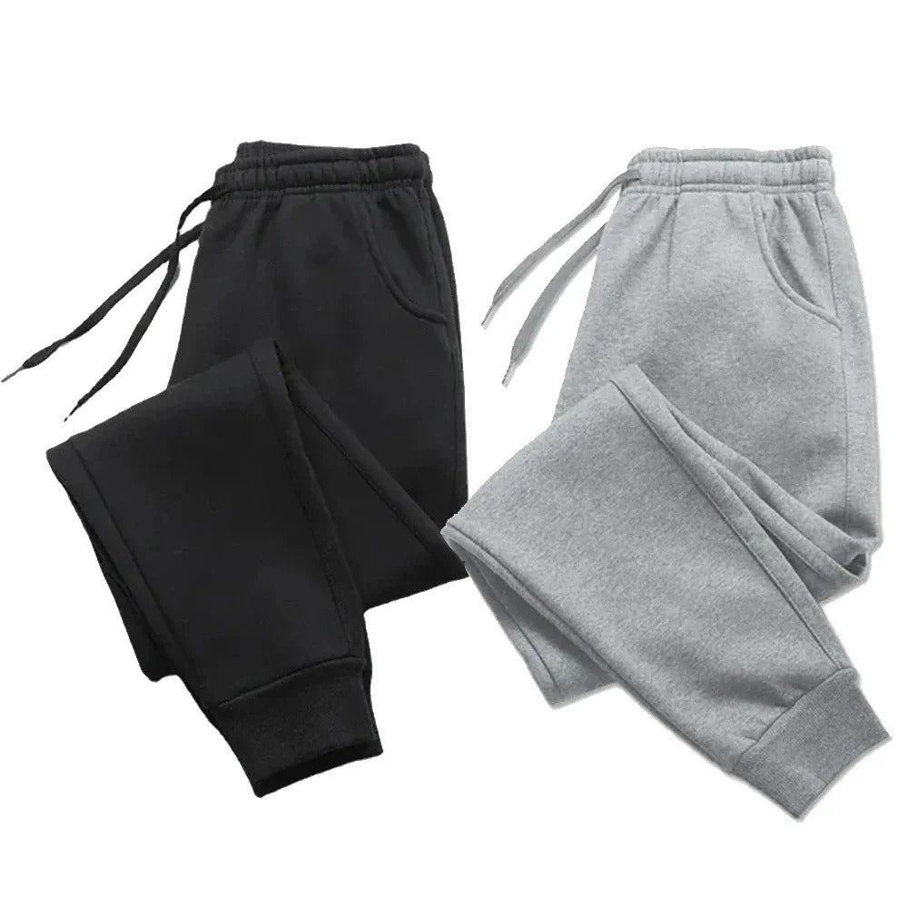 Pantalones de chándal casuales de felpa para hombre