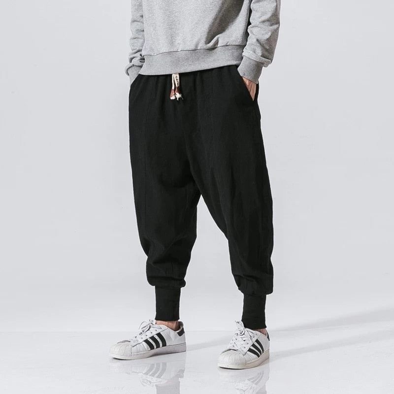 Pantalones harem cómodos para hombre