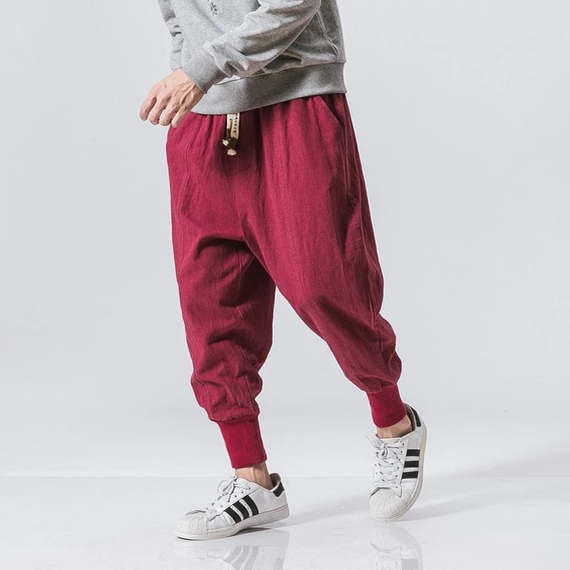 Pantalones harem cómodos para hombre