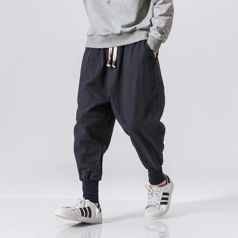 Pantalones harem cómodos para hombre