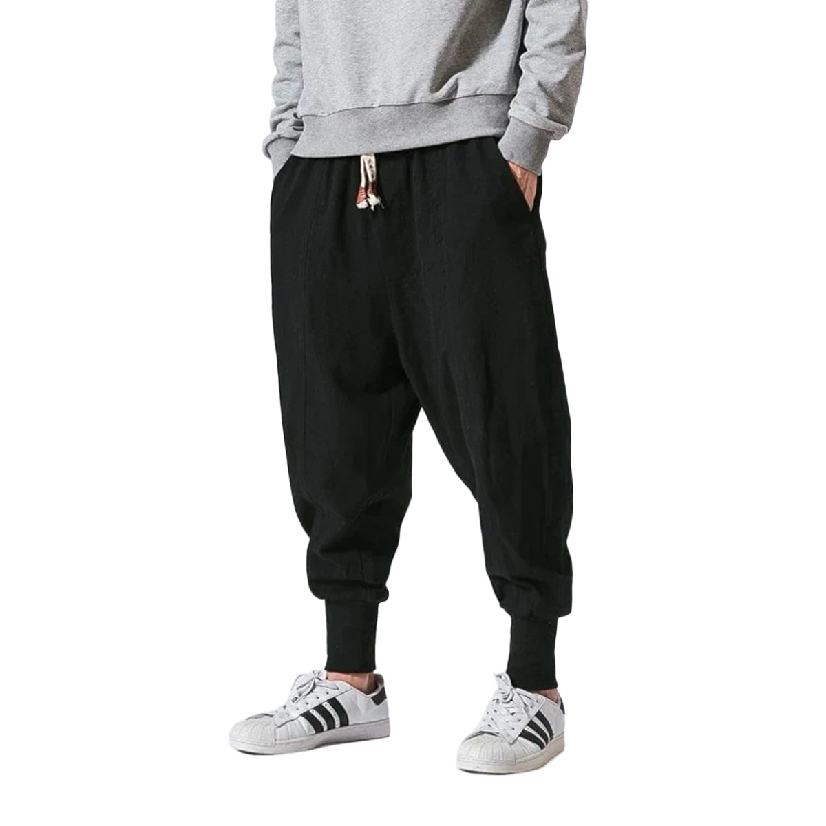 Pantalones harem cómodos para hombre