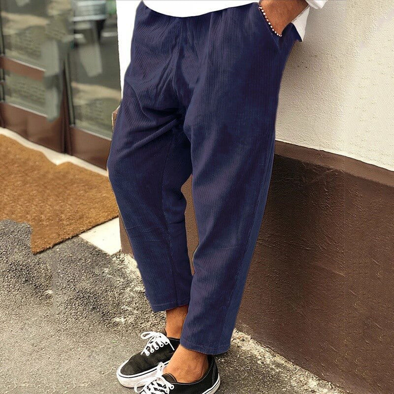 Pantalones vintage holgados para hombre – Corte clásico y cómodo, ideales para el día a día
