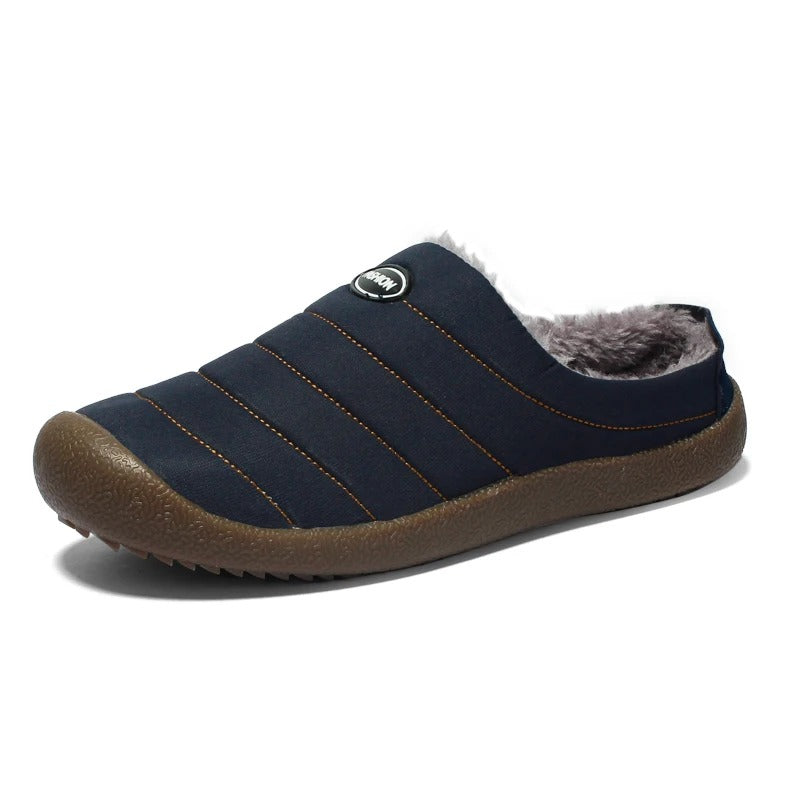 Pantuflas cómodas para hombre: con forro cálido para días de invierno