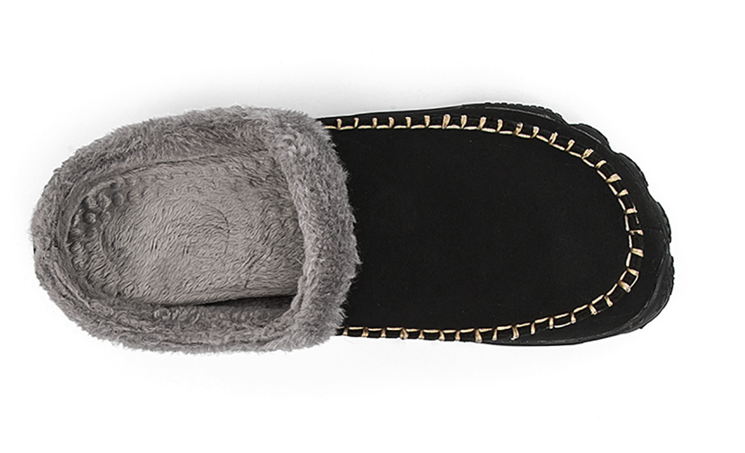 Pantuflas de lujo con forro cálido para hombre