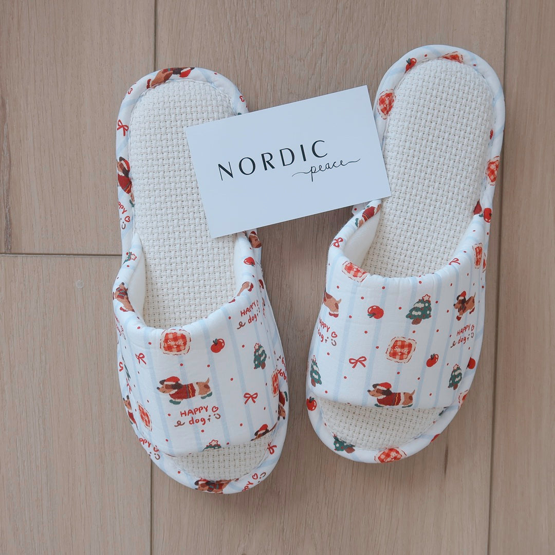 Pantuflas navideñas Happy Dog