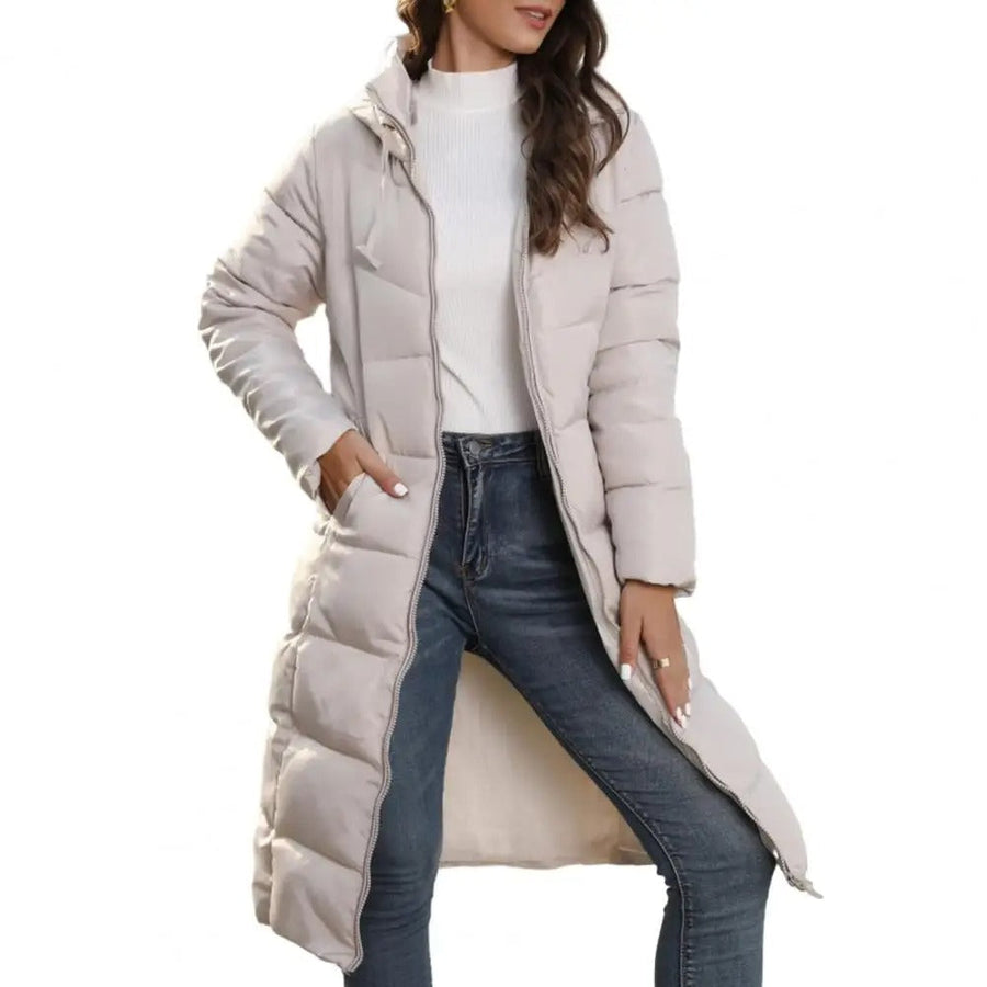 Parka cálida con capucha para mujer