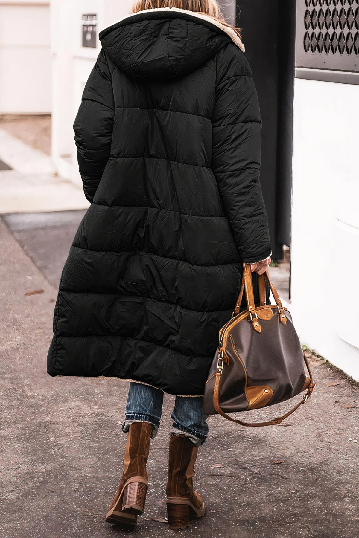 Parka impermeable reversible para mujer