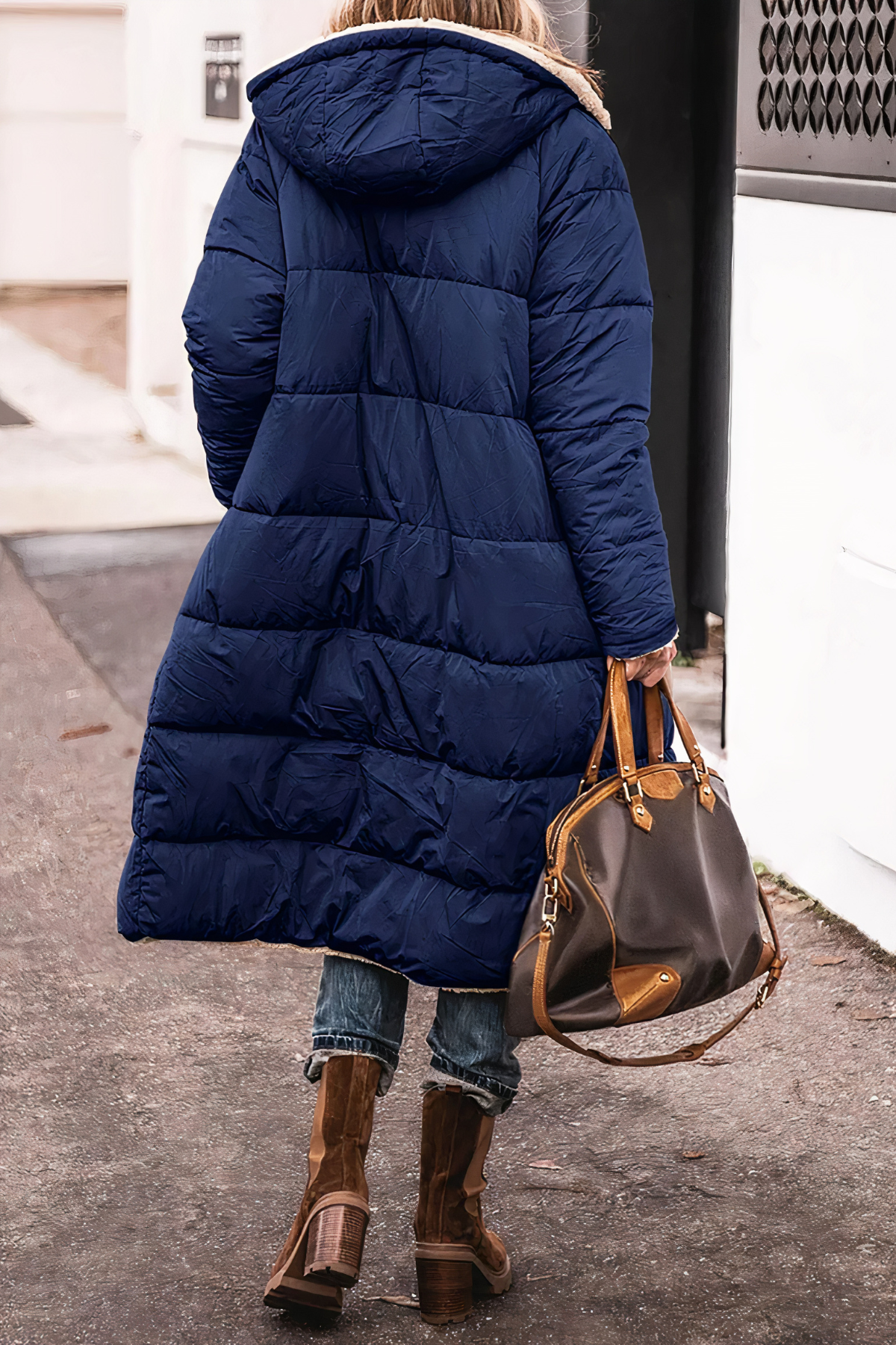 Parka impermeable reversible para mujer