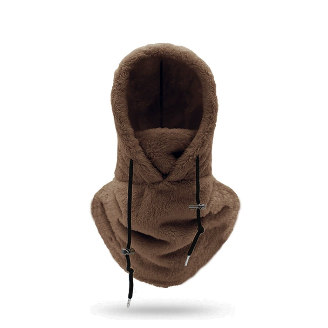 Pasamontañas con capucha de forro polar sherpa | Forro polar para protección de invierno y esquí