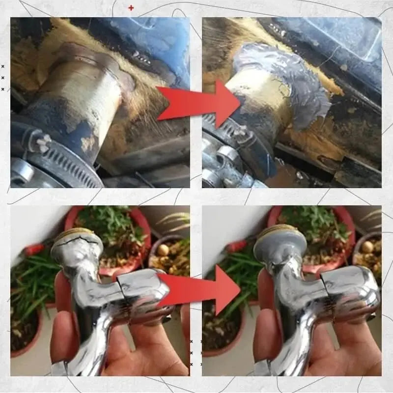 Pegamento de reparación de metal para reparaciones permanentes