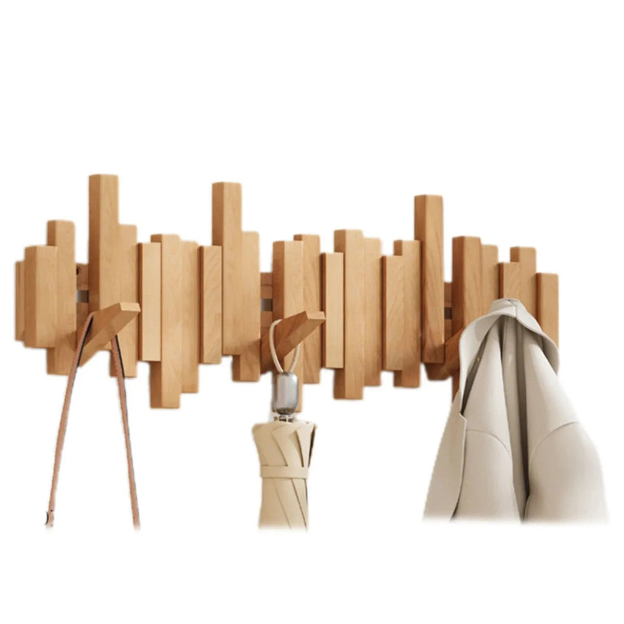 Perchero de Pared Estilo Piano - Nogal/Haya - Diseño Elegante