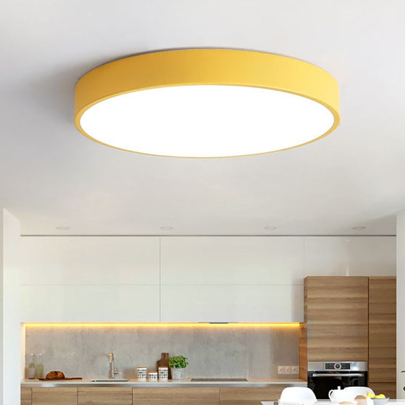 Plafón LED de techo redondo y ultrafino para iluminación interior moderna