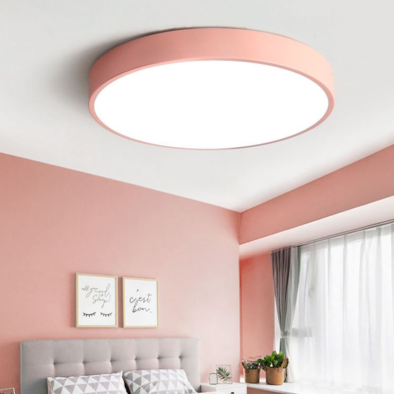Plafón LED de techo redondo y ultrafino para iluminación interior moderna