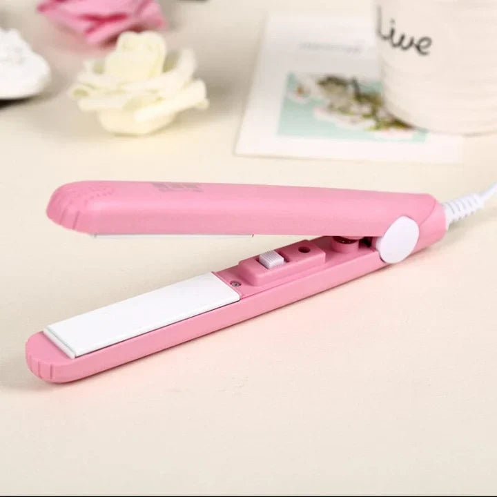 Plancha de pelo y mini rizador 2 en 1 de cerámica