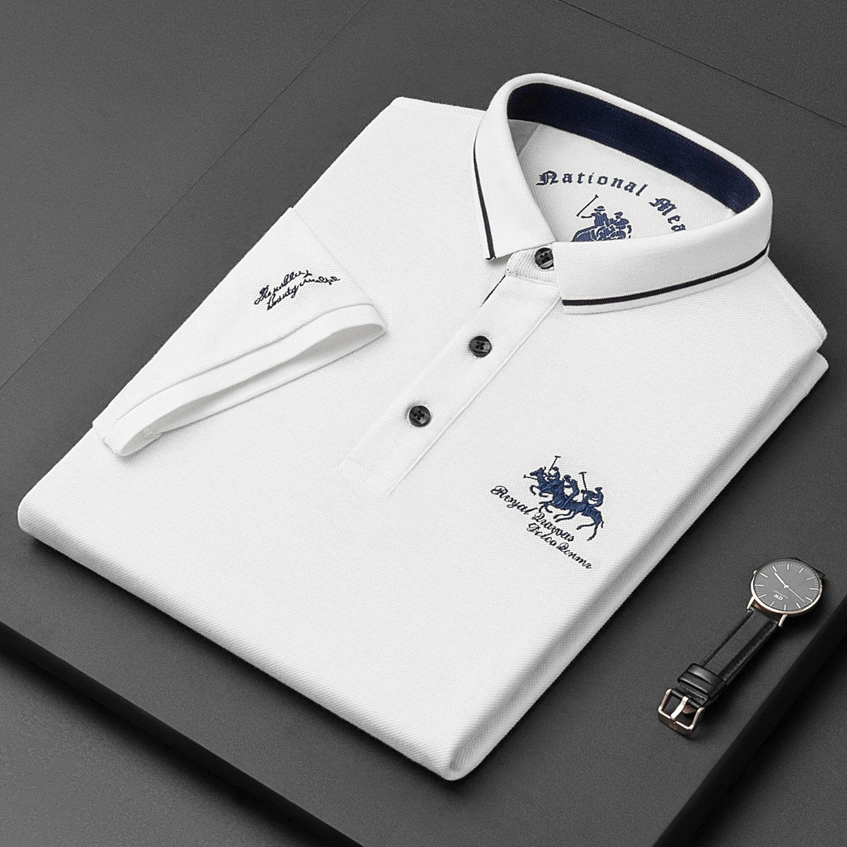 Polo de hombre de corte clásico con bordado