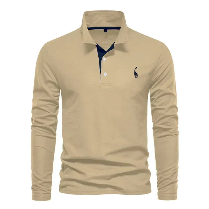 Polo de manga larga para hombre