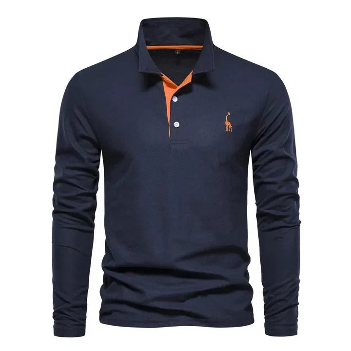 Polo de manga larga para hombre