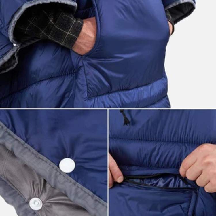 Poncho de exterior con forro polar