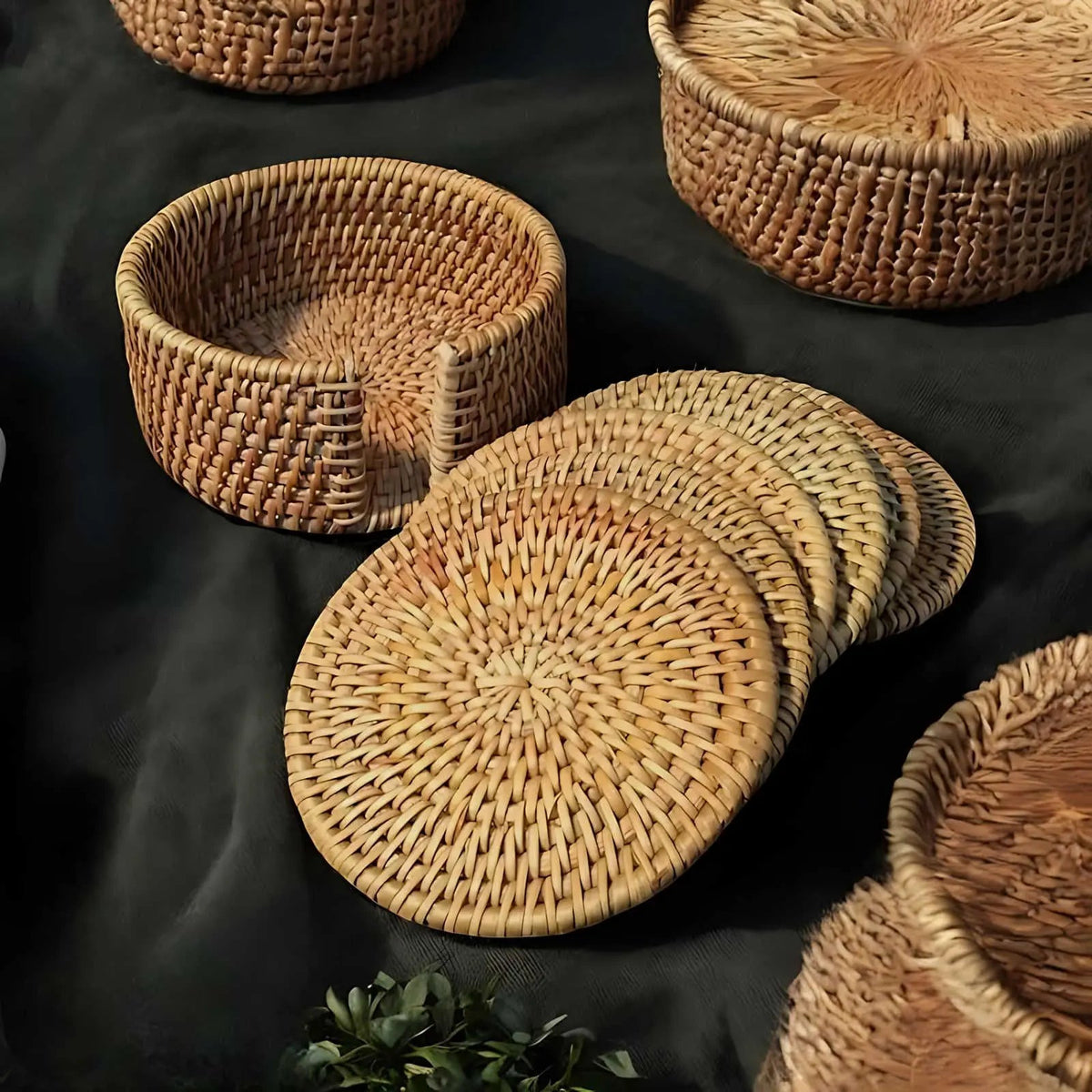 Posavasos de bambú para café y té