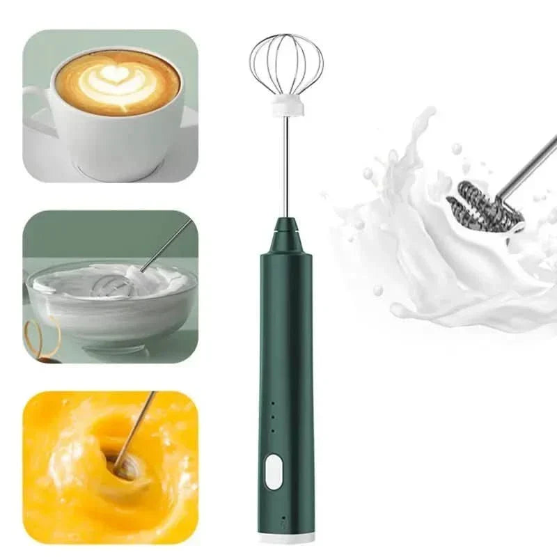 Potente minibatidor de mano para cocina y café