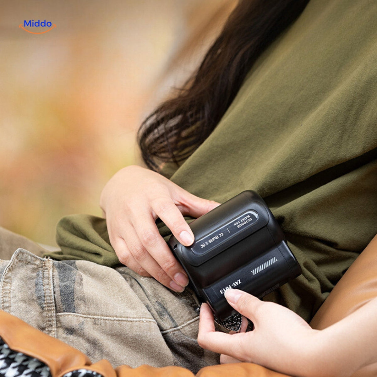 Potente miniventilador con doble clip para senderismo, camping y otras actividades