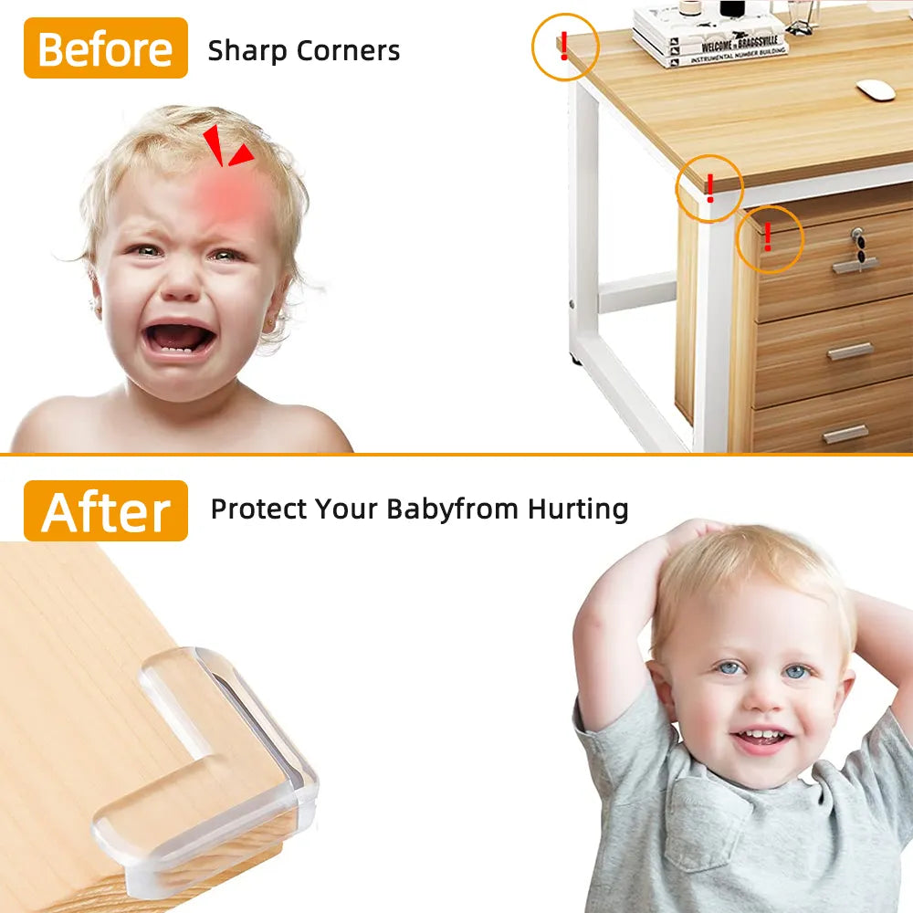 Protectores transparentes de esquinas para la seguridad de bebés - Set de 10