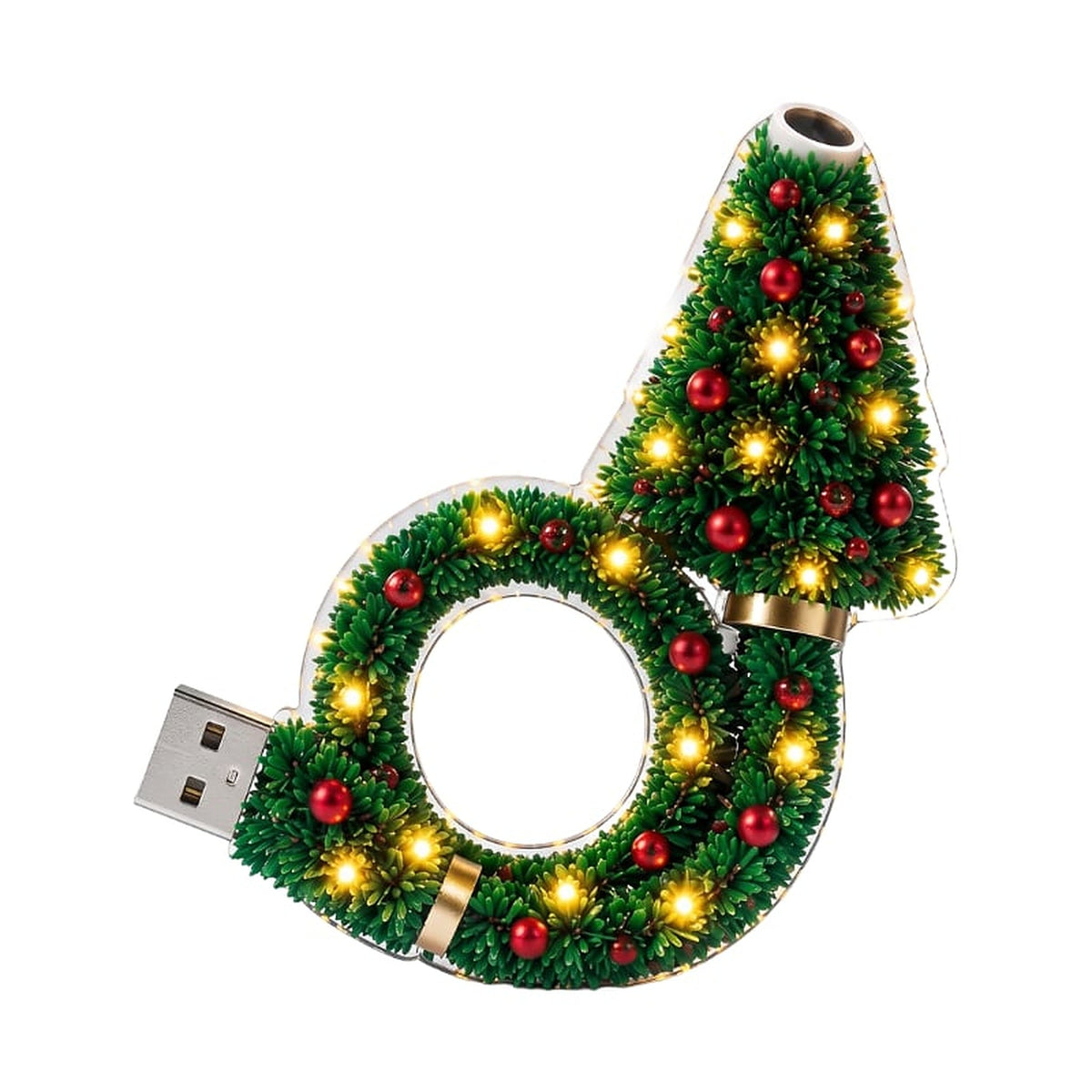 Proyector navideño - Lámpara de proyección USB con forma de árbol de Navidad