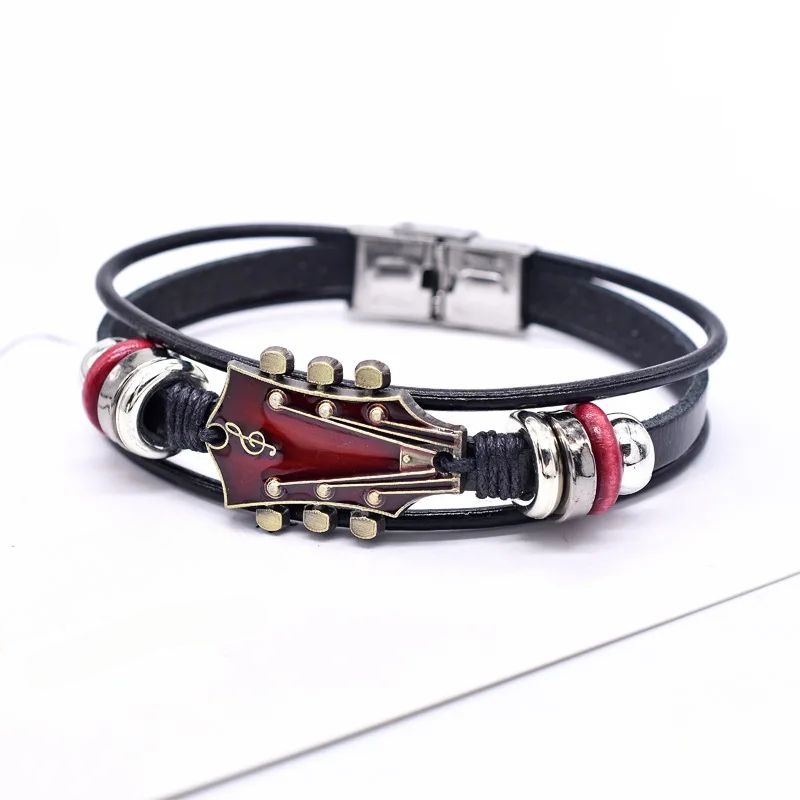 Pulsera de cuero para guitarristas