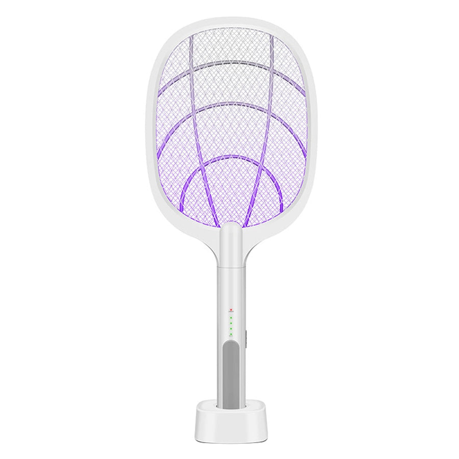 Raqueta matamosquitos eléctrica – Aniquilador de insectos recargable por USB con tecnología de atracción LED