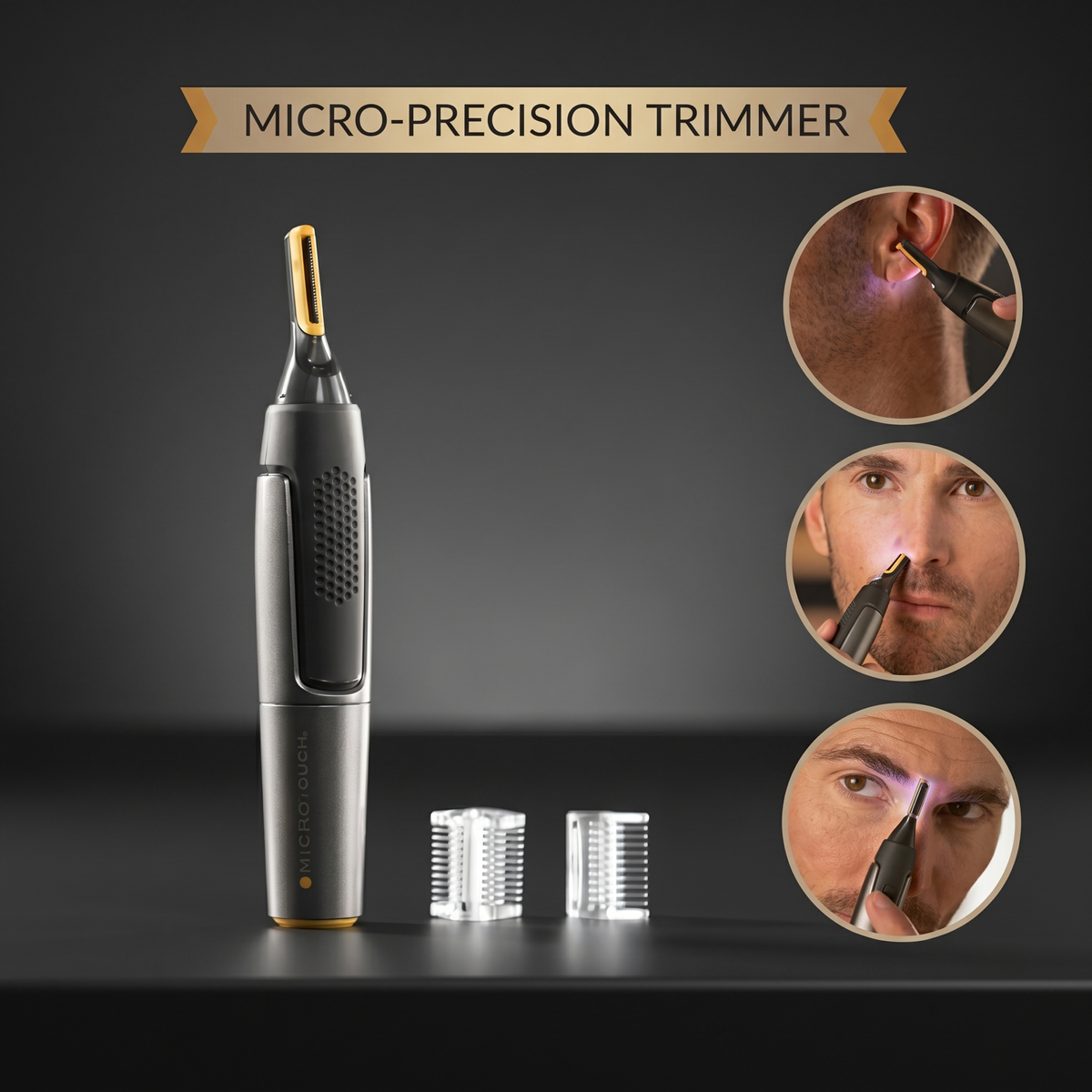 Recortadora de Precisión | Recortadora Extrafina para Vello Nasal con Cuchillas de Microoscilación | Diseño Ergonómico para una Eliminación Segura del Vello