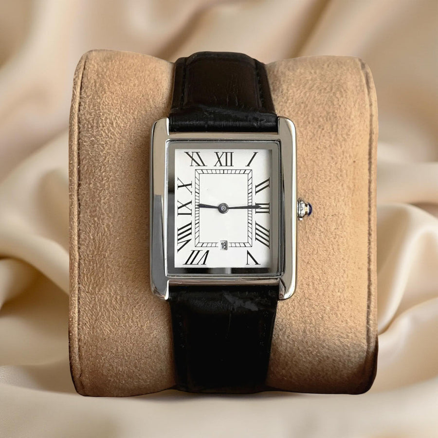 Reloj analógico cuadrado clásico para hombre estilo retro