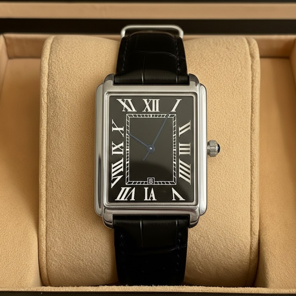 Reloj analógico cuadrado clásico para hombre estilo retro
