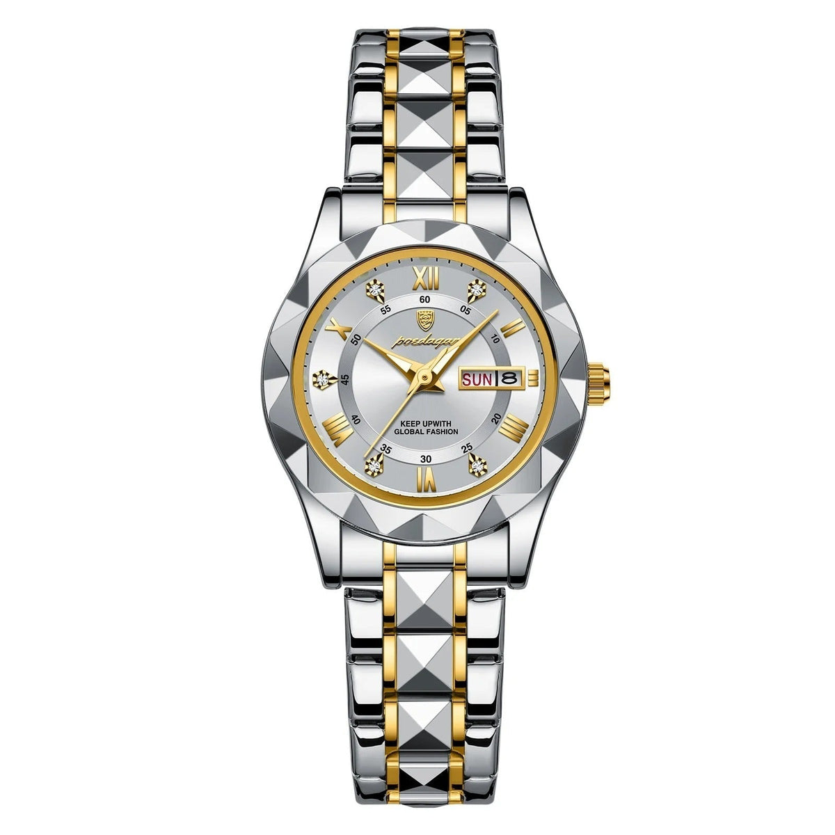 Reloj de lujo para mujer en acero inoxidable