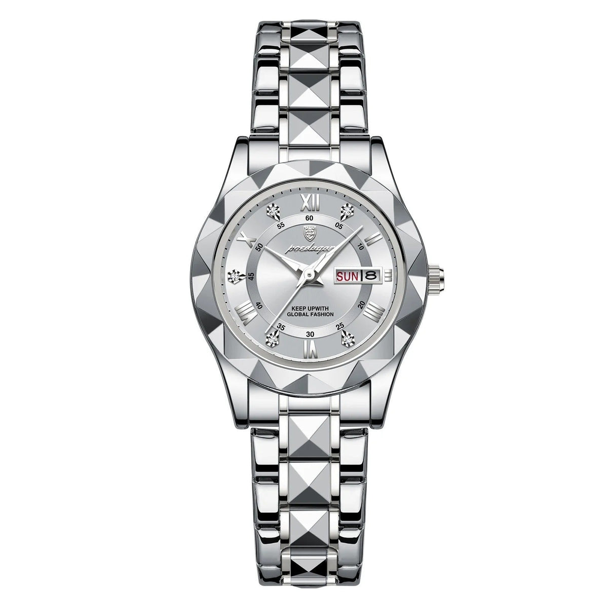 Reloj de lujo para mujer en acero inoxidable