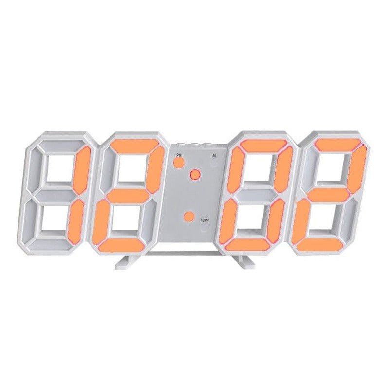 Reloj de pared digital LED 3D: diseño moderno con función de atenuación y visibilidad óptima