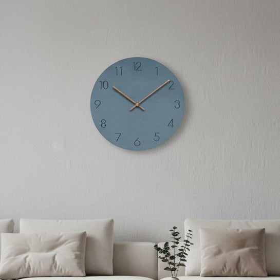 Reloj de pared minimalista de estilo escandinavo – Agujas de madera – Mecanismo silencioso – Decoración para el hogar