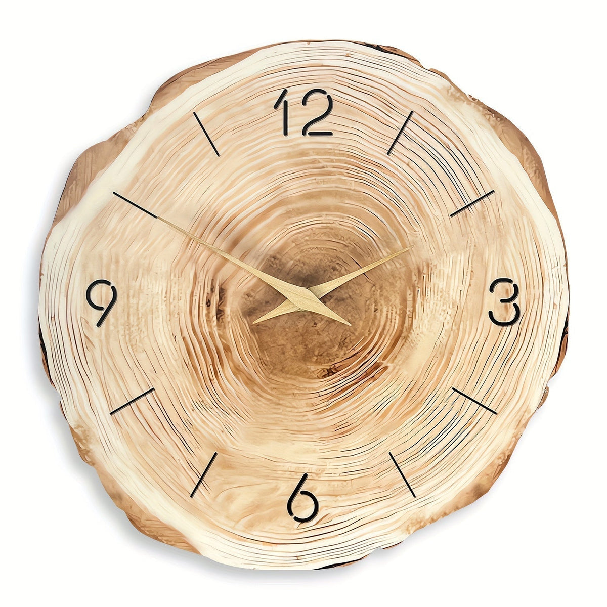 Reloj de pared silencioso de madera Dandy - Textura realista