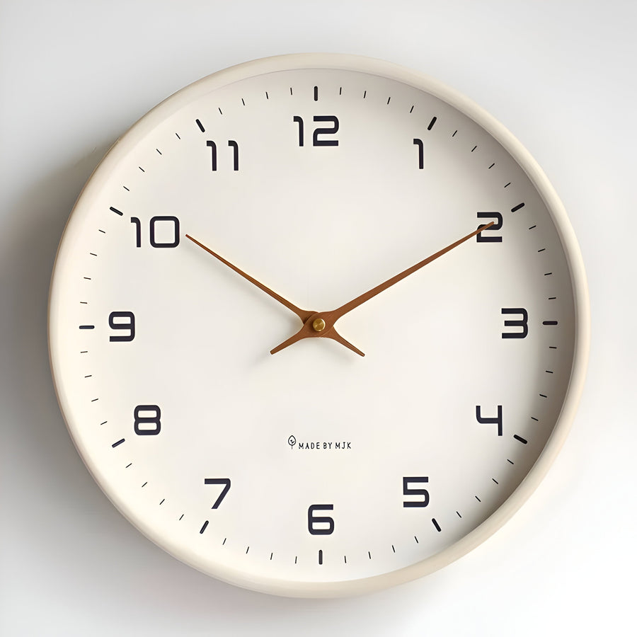 Reloj de Pared Silencioso de Madera | Diseño Moderno Redondo