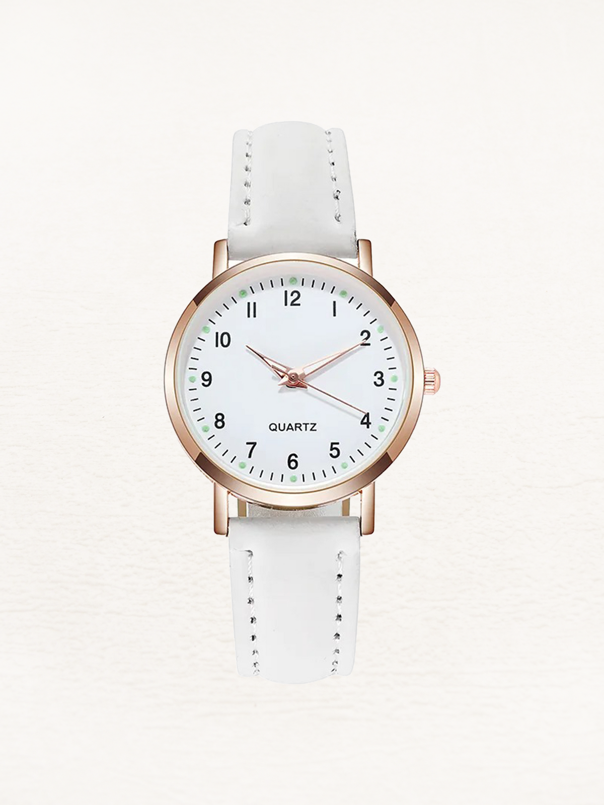 Reloj de piel para mujer en oro rosa