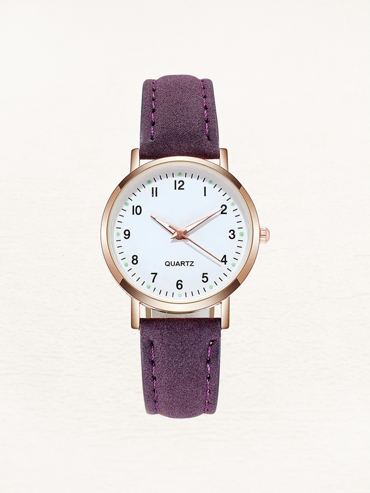 Reloj de piel para mujer en oro rosa