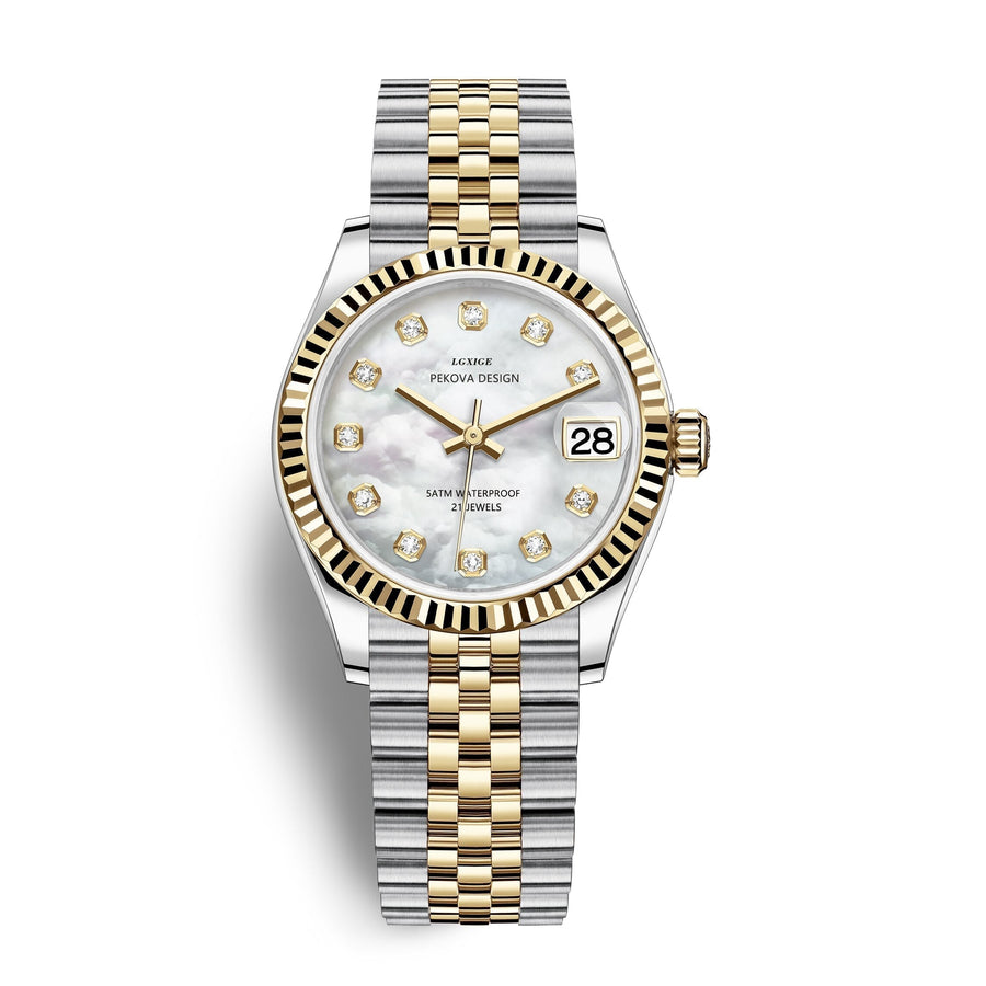 Reloj de pulsera en acero inoxidable con diseño clásico