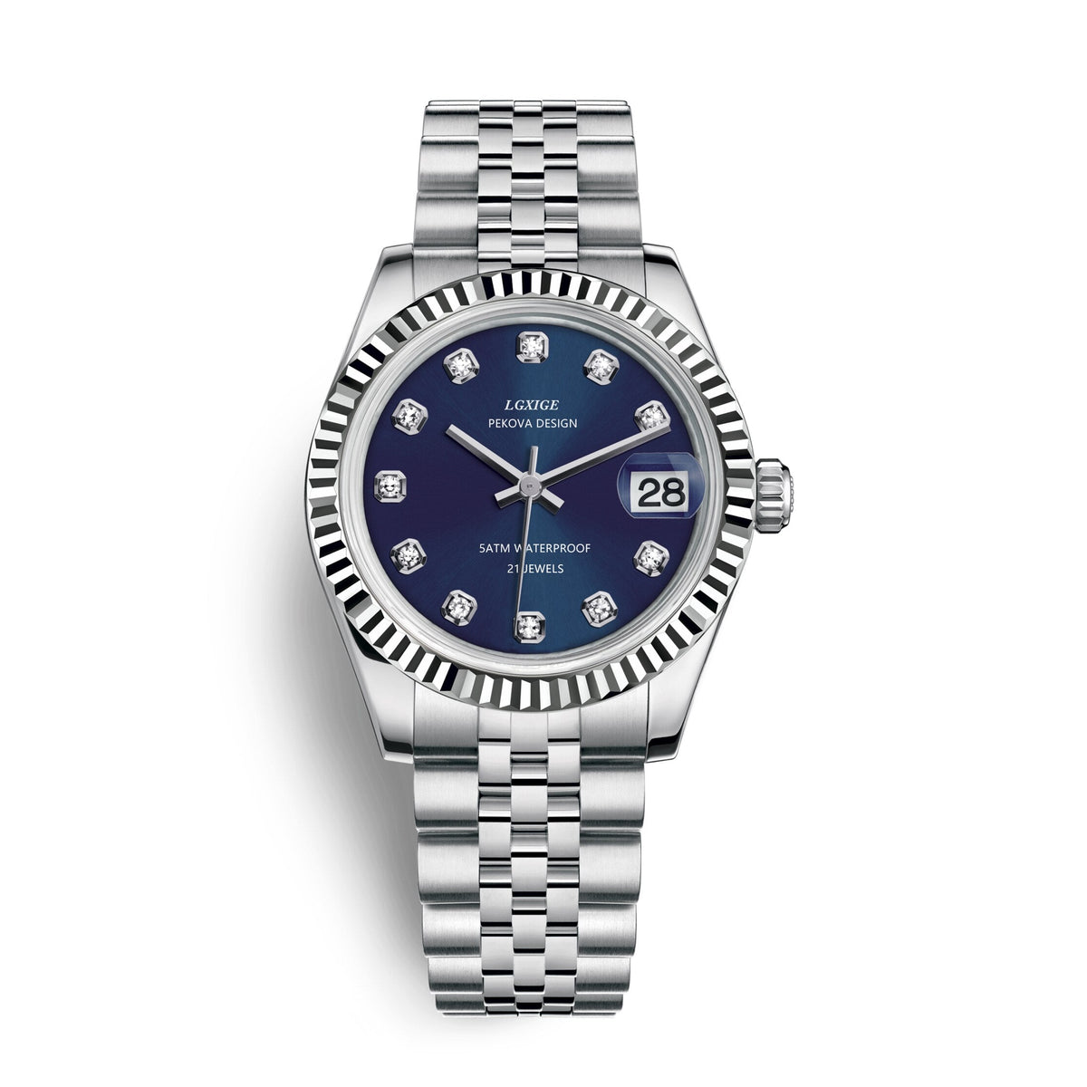 Reloj de pulsera en acero inoxidable con diseño clásico