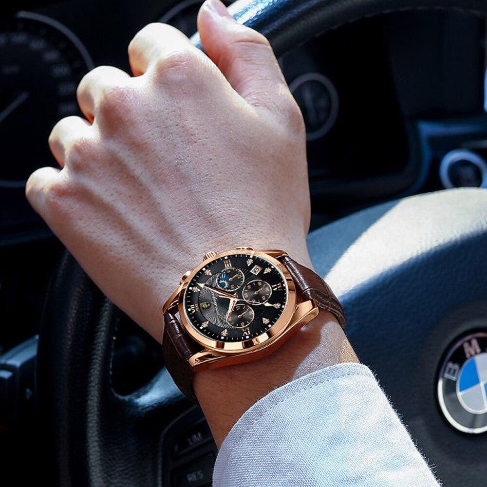Reloj de pulsera para hombre de cuero premium
