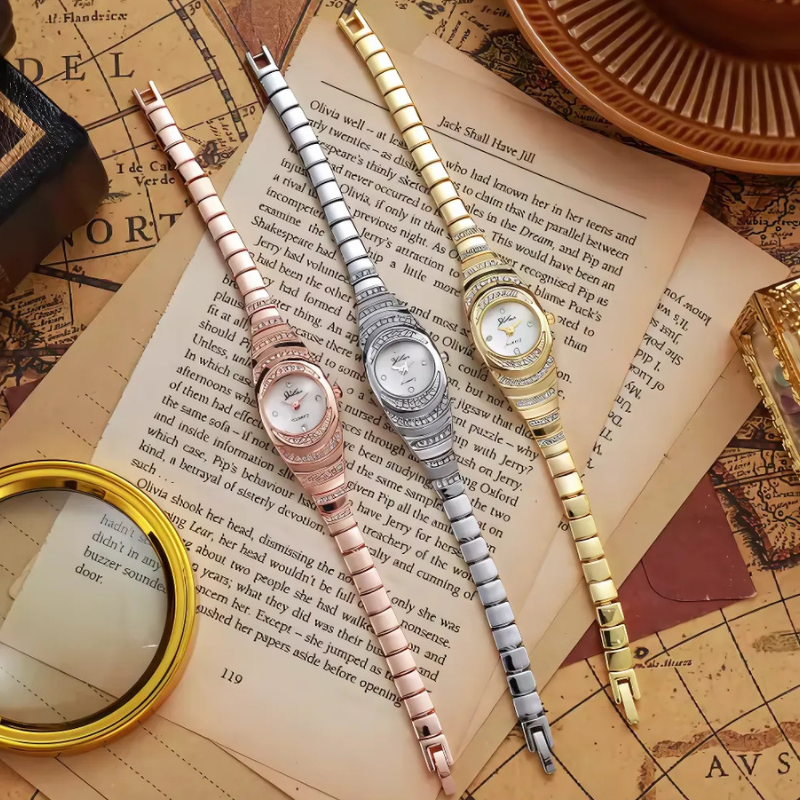 Reloj elegante moderno para mujer con caja de regalo