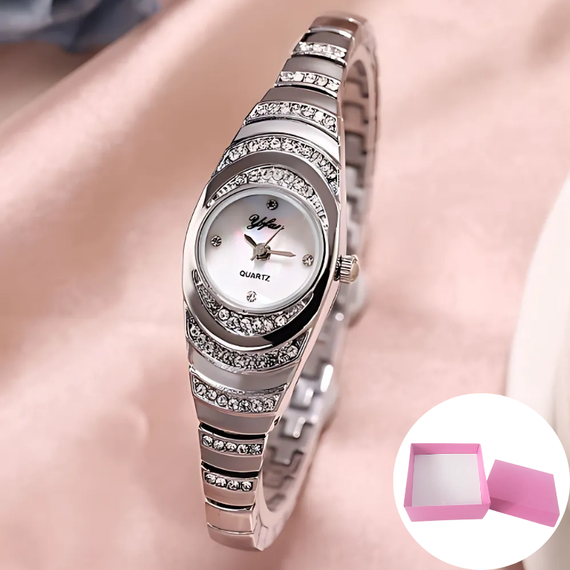 Reloj elegante moderno para mujer con caja de regalo