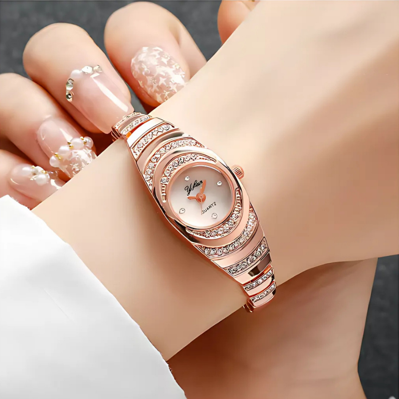 Reloj elegante moderno para mujer con caja de regalo