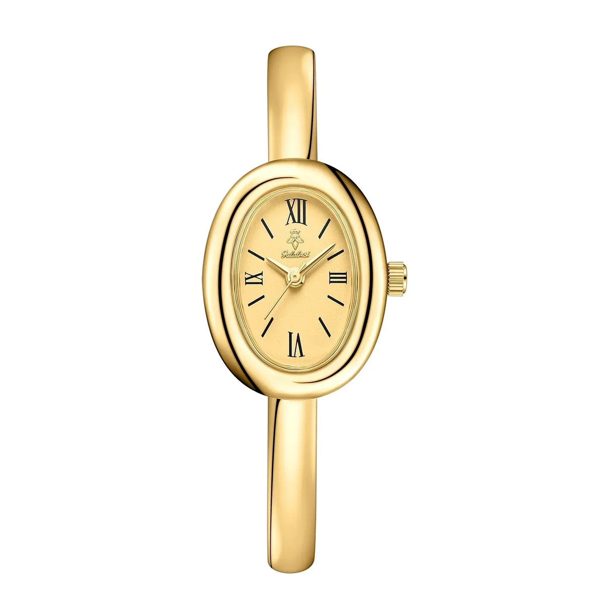 Reloj elegante ovalado con pulsera de malla: Moderno y clásico