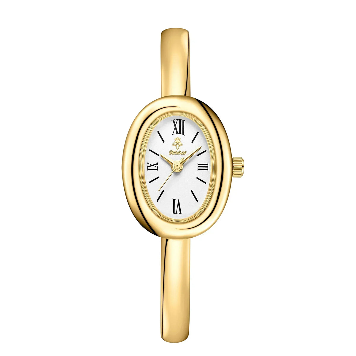 Reloj elegante ovalado con pulsera de malla: Moderno y clásico