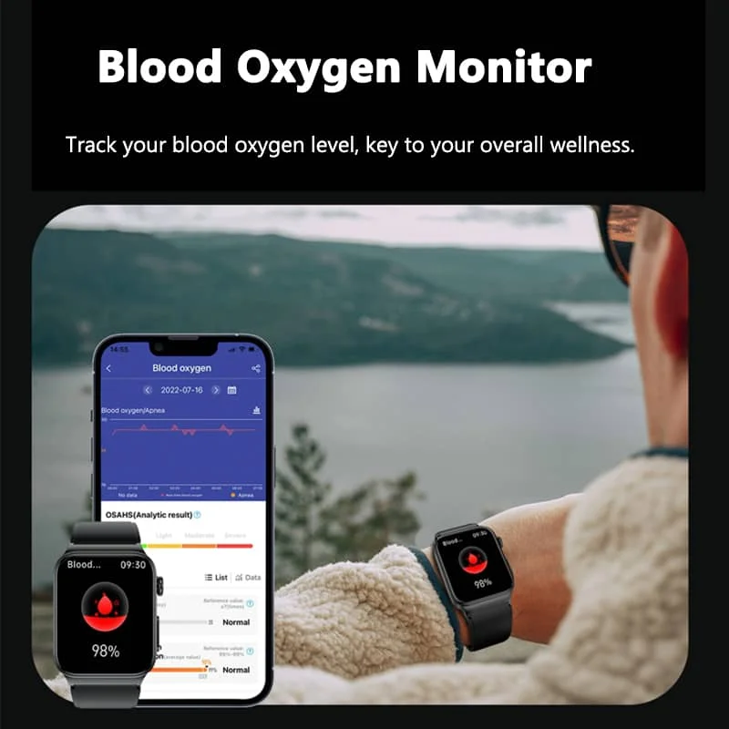 Reloj inteligente todo en uno para monitorización de salud con ECG y medidor de glucosa en sangre