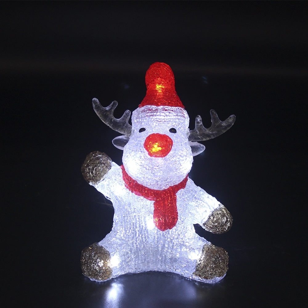 Reno de acrílico con luz LED - 20 cm de altura